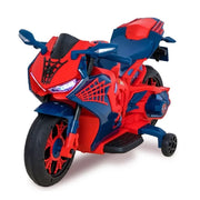 Spider-Man 6V Motorcycle Ride On for Kids Ages 3+ Rechargeable Battery up to 65lbs