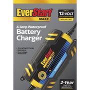 EverStart Maxx 4 Amp Waterproof 12V Automotive and Marine Battery Charger BC4WE