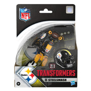 Hasbro Transformers Pittsburgh Steelers Steelsmash Action Figure, 5.5-Inch Robot to Football Helmet Convertible with Mini Football and Helmet Accessories, 7H1CBT94STJA