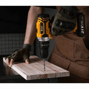 Airxpro airxpro-0023 Cordless Drill Set, 21V, 2Ah Battery, 3/8-Inch Keyless Chuck, 25+1 Position Clutch, 2-Speed Transmission, LED Light, Yellow