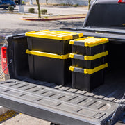IRIS USA 540016 Plastic Storage Bin Set, Heavy-Duty 19 Gallon Latching Tote, Black, 2-Pack