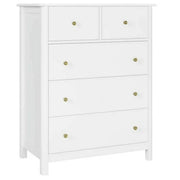 Homfa Kids Dresser of 5 Drawers, Dresser Chest with Easy Pull Handle for Bedroom, Living Room, White Finish