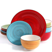 Gibson Overseas Inc. 82979.12R Festival 12-Piece Ceramic Dinnerware Set