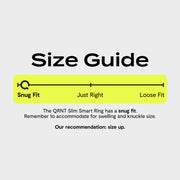 Qalo QRNT Slim Smart Ring, Advanced Health Tracker with Heart Rate, SpO2, Sleep Monitoring, Brushed Silver, Size 12