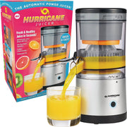 Ontel Hurricane Cordless Electric Citrus Juicer, Powerful 500 RPM Motor, Dishwasher Safe Parts, Silver, Hj-Mc4