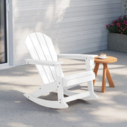 WestinTrends WWT00152-0 Malibu White Rocking Chair Outdoor, All Weather Resistant Poly Lumber Classic Porch Rocker