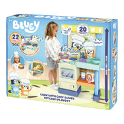 Bluey 18052 Cook With Chef Bluey Kitchen Playset, 20+ Sounds, Phrases, Music and Lights, Ages 3+, Toddler Toys