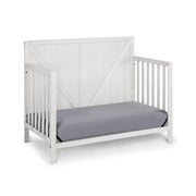 Suite Bebe Barnside Lifetime 4-in-1 Convertible Baby Crib, Washed Gray, Wood Construction, Adjustable Mattress Heights, 27200-WGY