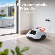 Gosvor Cordless Robotic Pool Cleaner for Above Ground Pools, Automatic Pool Vacuum Robot, 90 Mins Runtime, White, X1S