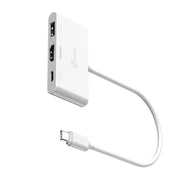 j5create JCA399 USB-C HDMI 4K 144Hz, USB 3.2 & USB-C with Power Delivery 100W, White