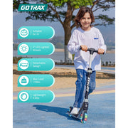 Gotrax K03 Kids Kick Scooter, LED Light-Up Wheels, Adjustable Handlebars, Lightweight 4.6 lb, Purple, Supports Up to 110 lb