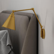 Avec Brynlee Collection Transitional Champagne Bronze Wall Sconce with Metal Shade, Size:7.25