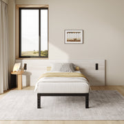 FSCHOS 12 Inch Twin Size Bed Frame, Heavy Duty Metal Platform, No Box Spring Needed, Black, 3501-12