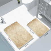 GYTF Non Slip Small Bathroom Rug, Absorbent Thick Soft Microfiber Bath Mat, Beige, 16x24 in