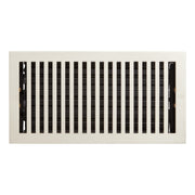 Signature Hardware Modern Steel Oversized Floor Register, Brushed Nickel, 6