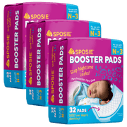 Sposie Overnight Baby Diaper Booster Pads, Disposable, Non-Adhesive, Hypoallergenic, White, 96 Count, Newborn to Size 3 Diapers, 4125