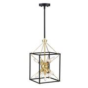TOBILI 9-Light Modern Rectangle Lantern Pendant Light 19'' H X 10'' W X 10'' D - Adjustable Hanging Height