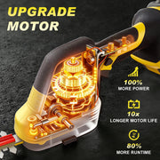 Gisam Cordless Electric Hedge Trimmer, 2-in-1 Dual Blade, 21V Battery Powered, 12.59 in SK5 Steel Blades, Lightweight 6.8 lb, Includes 2 x 2.0Ah Batteries and Charger