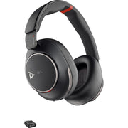 Poly Voyager Surround 85 UC Wireless Bluetooth Headset with Active Noise Cancellation, Black, 21-Hour Talk Time, Wireless Charging Stand, 8G7T8AA