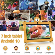 Baken 7-in 32GB Wi-Fi Android 10 Learning Tablet, Brown with Shockproof Case