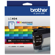 Brother LC404BKW Genuine LC404BK Black INKvestment Tank Printer Ink Cartridge