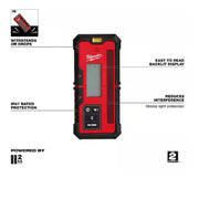 Milwaukee 3711 Red Exterior Rotary Laser Receiver