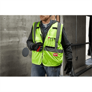 Milwaukee 48-73-5024 Mens Class 2-High Visibility Safety Vest With 10-Pockets 4XL/5XL Yellow