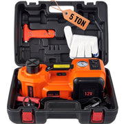 BENTISM 5 Ton 12V Electric Hydraulic Car Floor Jack with Built-in Tire Inflator Pump