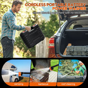Tanbaby Cordless Pressure Washer, 970 PSI, 2.4 GPM, Dual 3000mAh Batteries, 6-in-1 Nozzle, 17FT Hose, Portable Electric Power Washer for Cars and Patio
