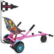 Gotrax Hoverseat Hoverboard Go Kart Attachment with Adjustable Frame and Rear Shock Absorption, Compatible with 6.5