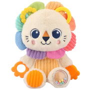 Playskool Sensory Pal Lion Plush Interactive Stuffed Animal with Motion, Silicone Teething Accents, Built-in Rattle, 14 Inch
