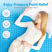 BDEUS Gel Cooling Memory Foam Mattress Topper, 2 Inch Egg Crate Design, Medium Firm, CertiPUR-US Certified, Twin