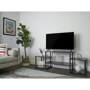 Mainstays No Tools TV Stand with 3-Cube Storage, Black Oak Finish, Fits TVs up to 40 Inches