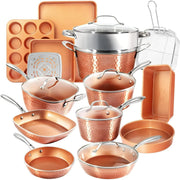Gotham Steel 7424 20 Pcs Kitchen Ceramic Cookware Set