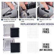 Sopito Electric French Fry Cutter, Stainless Steel, 1/2in Blade, Black