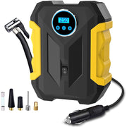 COWIN Black/Yellow 12 V 150 PSI Portable Tire Inflator Air Compressor Pump