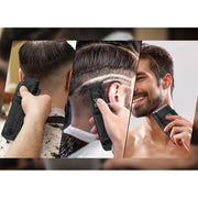 CshidWorld PCTE008BL 3 in 1 Hair Clipper Beard Trimmer and Electric Foil Shaver Set with LED Display, Black