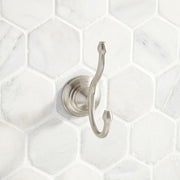 Signature Hardware SHBERH2ZBN Beasley Double Robe Hook - Brushed Nickel