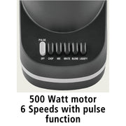 Mainstays MS340340791403 500 W 48 oz Jar 6-Speed Blender, Black