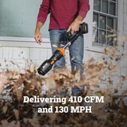 WORX WG941 20V Brushless Cordless Battery Powered Leaf Blower + 3 in 1 String Trimmer Edger