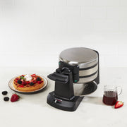 Cuisinart Double Flip Belgian Waffle Maker, 1400W, 5 Browning Settings, Rotary Flip Design, PFAS-Free Ceramic Nonstick Plates, Stainless Steel, WAF-F40NAS