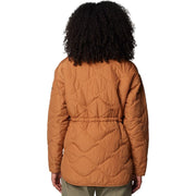 Columbia Womens Birchwood II Quilted Lightweight Jacket, Sherpa Lined, Omni-Shield Repellency, Drawcord Adjustable Waist, Fig, Large, 2086491-609