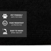 Prest-O-Fit Outrigger Radius XT RV Step Rug, Tailored Fit for Curved Steps, UV-Protected Olefin, Micro-Ribbed Texture, Black Onyx, 22 in. Wide, 2-0384