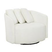 Beautiful by Drew Barrymore 2772-6064F-80k Boucle Swivel Accent Chair Sage Green