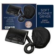 Conair SB1WM Black Soft Bonnet Hair Dryer with 4 Heat Settings and Extra-Large Bonnet