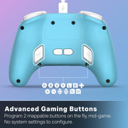 PowerA Advantage Wired Controller for Nintendo Switch 2, Mushroom Kingdom Edition, Hall Effect Thumbsticks, Mappable Buttons, On-Board Audio Controls, 10-Foot USB-C Cable