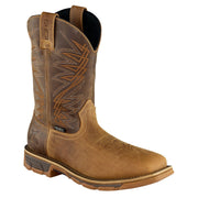 Irish Setter 83912 Marshall Waterproof Western Square Steel Toe Work Boots for Men - Brown - 9M