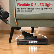 Huameite VEAVON Cordless Stick Vacuum, Gray, 0.6L