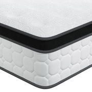 Tvdfgts 12 Inch Queen Hybrid Mattress with Cooling Gel Memory Foam, Individually Pocketed Coils, Medium-Firm, Breathable 3D Knitted Fabric