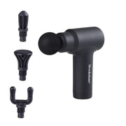 Brookstone Deep Tissue Massage Gun, 9-Speed Handheld Percussion Massager, 4 Interchangeable Heads, Type-C Rechargeable, Quiet Motor, Shockproof Handle